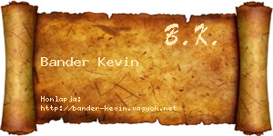 Bander Kevin névjegykártya